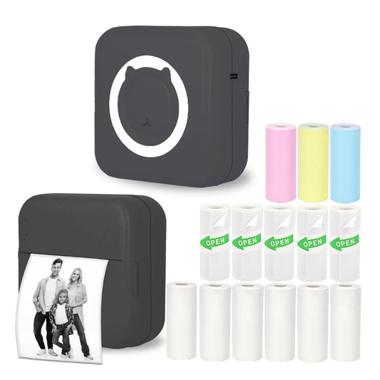 Portable Inkless Mini Printer – Bluetooth Thermal Pocket Printer
